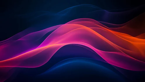 Neon gradients flowing as ethereal luminous waveforms.