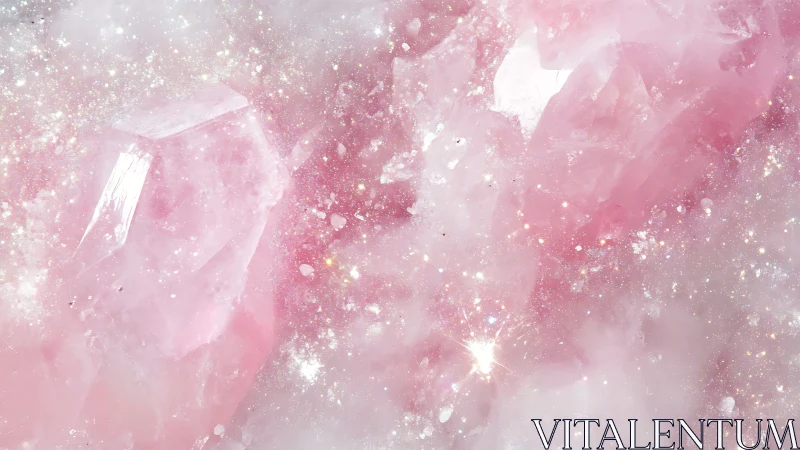 Blushing crystal nebula drenches the frame in rosy starlight.