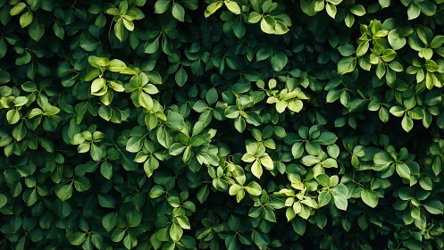 Dense overlapping green foliage forming uniform leaf surface.