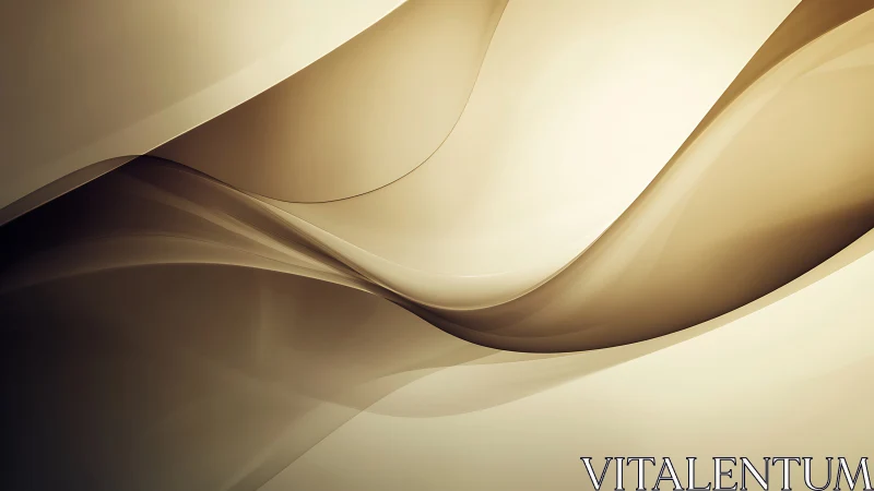 Golden translucent waves flowing across soft light field.