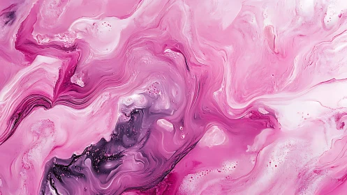 Pink and White Abstract Fluid Art with Marble Texture.