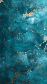 Dreamy teal stone textures with soft glowing gold veins.