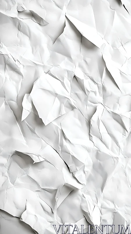 Gentle folds of crumpled white paper with cozy textures.