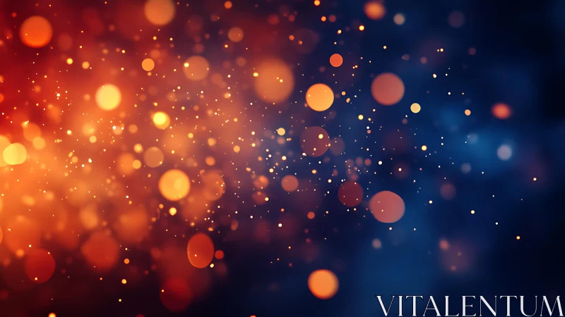 Abstract glowing bokeh lights on dark background, digital art style.