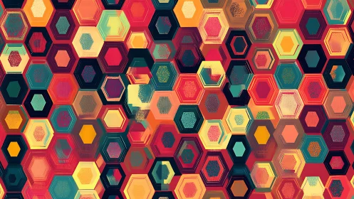 Layered hexagonal grid generates vibrant optical depth study