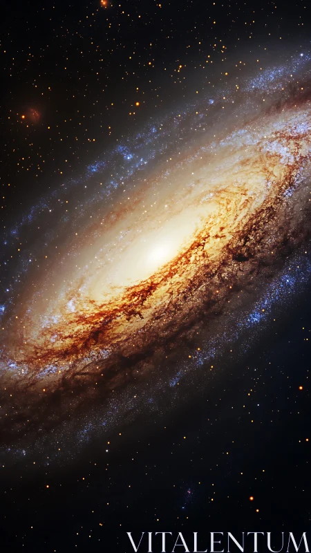 Edge-on spiral galaxy with dense star field in deep space.