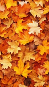 Golden maple leaves forming dense autumn ground cover.