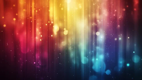 Vibrant Abstract Light Streaks With Colorful Bokeh Effects.