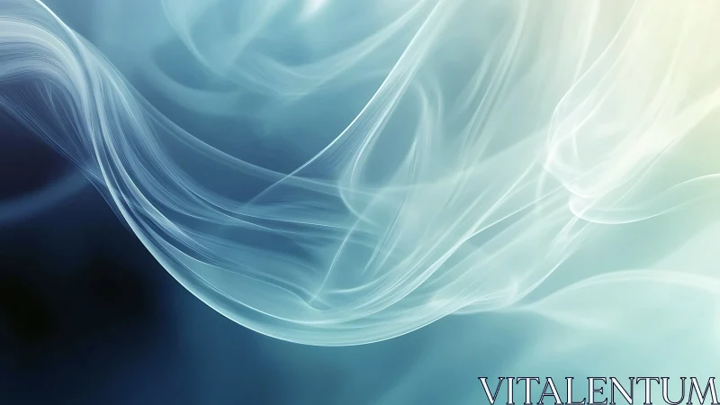 Ethereal light waves drift across a tranquil gradient.