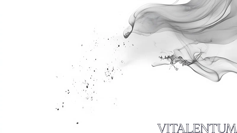 Minimalist ink diffusion with dynamic negative space sweep.