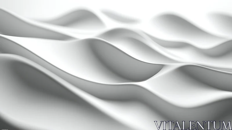 White sculpted wave surfaces create soft abstract landscape