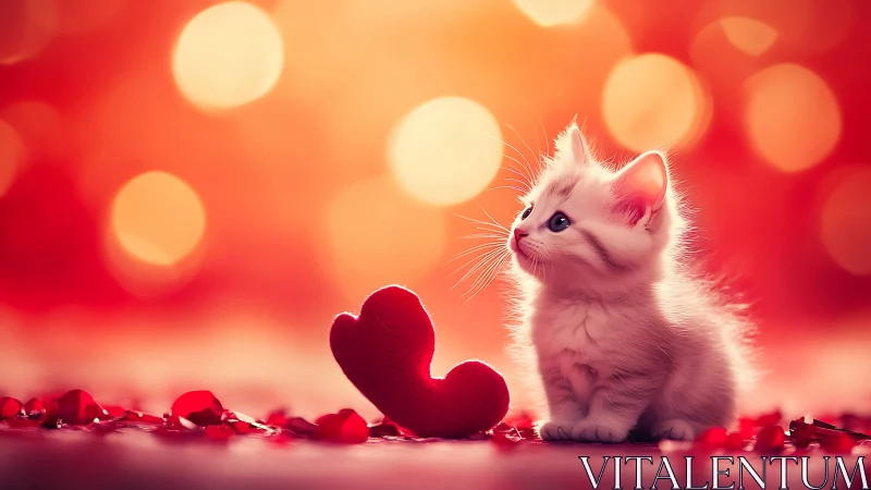 Tiny Kitten's Heart: A Moment of Wonder.