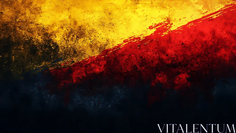 Textured tricolor abstract with diagonal chromatic fracture.