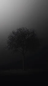 Minimalist monochrome tree study in high-contrast chiaroscuro.