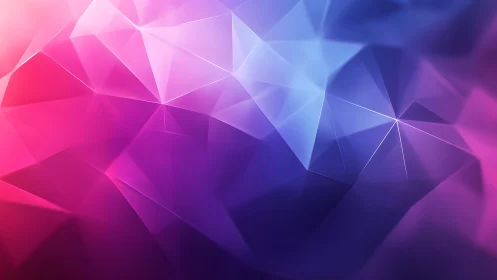 Vibrant Abstract Polygonal Background in Pink and Purple Tones.