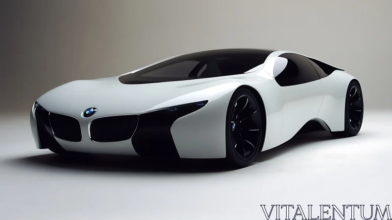 Sleek white concept car glides forward with bold futuristic style