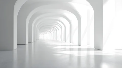 Infinite Arched Corridor with Diminishing Perspective.