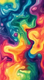 Chromatic fluid dynamics in layered digital pigment strata.