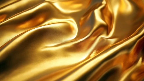 Liquid gold folds drift in molten waves of luminous satin.
