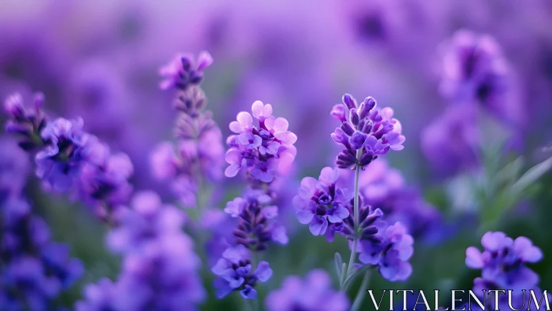Purple Lavender Flowers in Shallow Focus Field