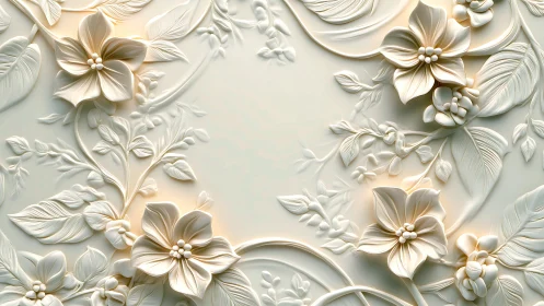 Sculptural Blooms in Soft Relief.