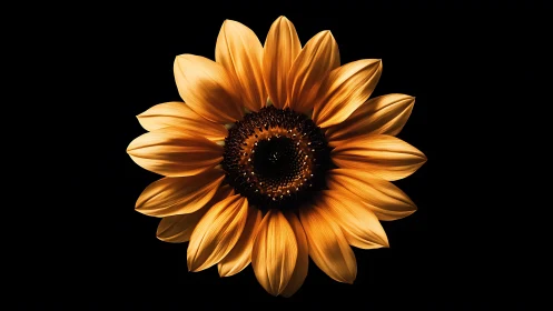 Golden Sunflower in Full Bloom.