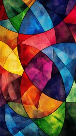 Radiant intersecting color arcs create vibrant stained rhythm