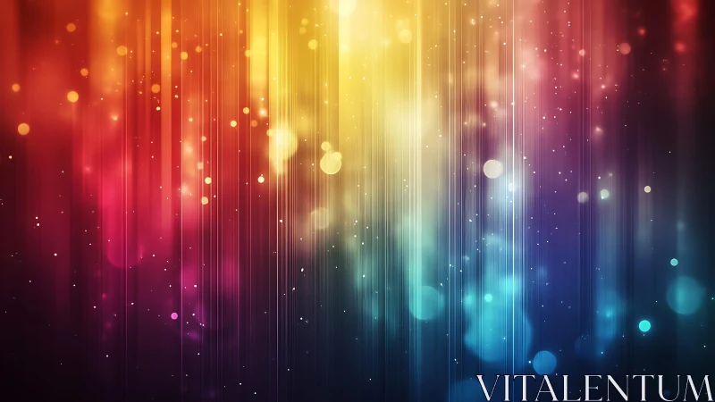 Vibrant Abstract Light Streaks With Colorful Bokeh Effects.