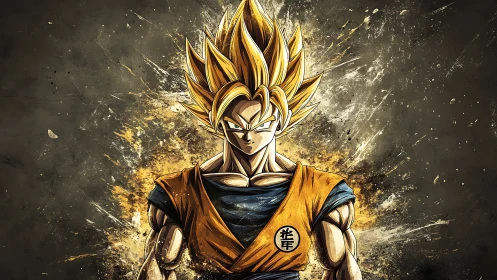 Blazing warrior ignites an explosive cosmic power storm.