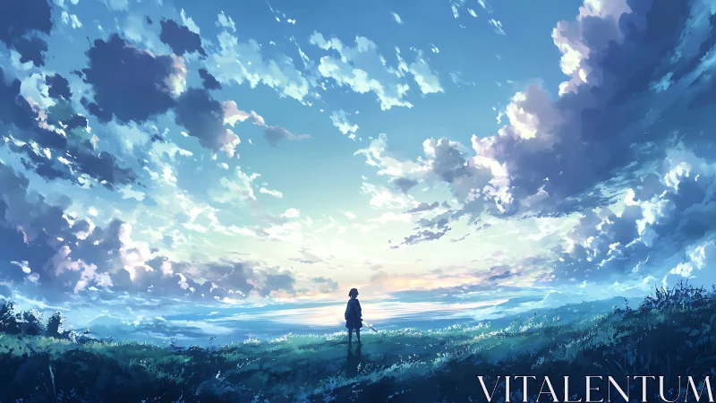 Gentle horizon walk beneath a sky full of daydreams.