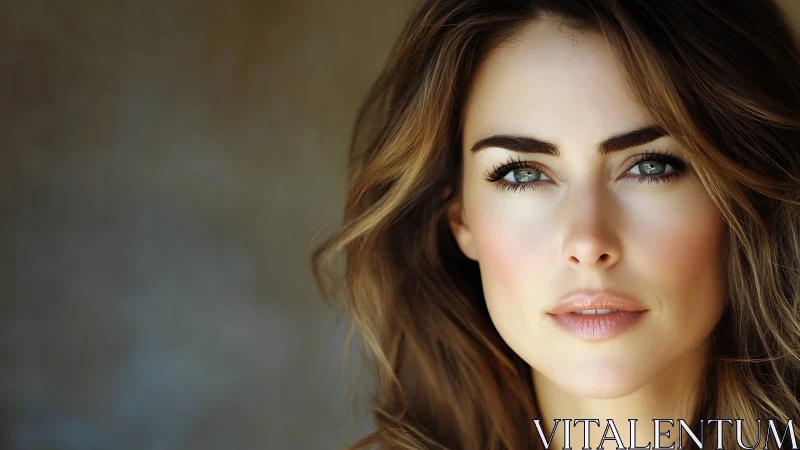 Calm storm of green eyes in softly glowing portrait light.