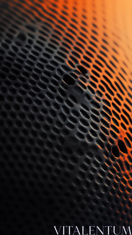 Glowing textured surface flows in warm, honeycomb light