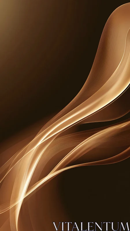 Soft golden light ribbons flowing through warm darkness.