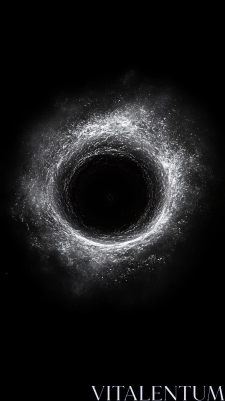Whispering Gravity Halo swirling in a starless dark void.