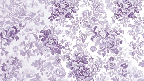Soft lavender floral tapestry with gently swirling blooms.