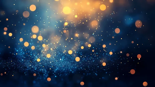 Midnight stardust confetti swirling through deep blue hush.