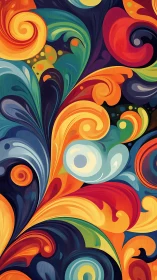 Vibrant abstract swirls in bold multicolor digital composition.