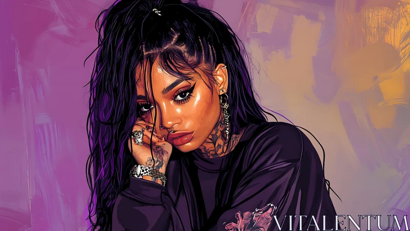 Moody portrait captures a thoughtful girl in vivid color