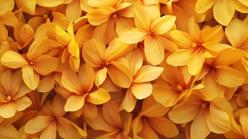 Golden Petals Layered Densely. Luminous Floral Texture Study.