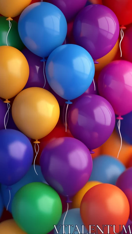 Colorful Balloons in Dense Cluster Arrangement.