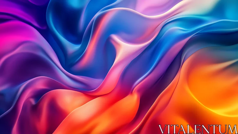 Chromatic fluid dynamics across folded spectral fabric fields.