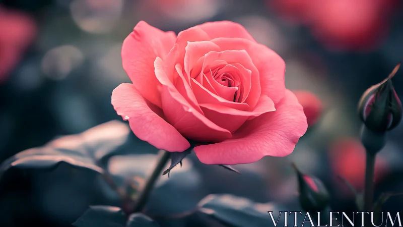 Elegant coral rose blooms with timeless beauty and grace.