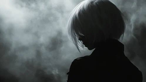 Silver phantom in the fog, quiet profile of shadowlight.