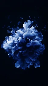 Midnight ink bloom swirling through a cosmic velvet void.