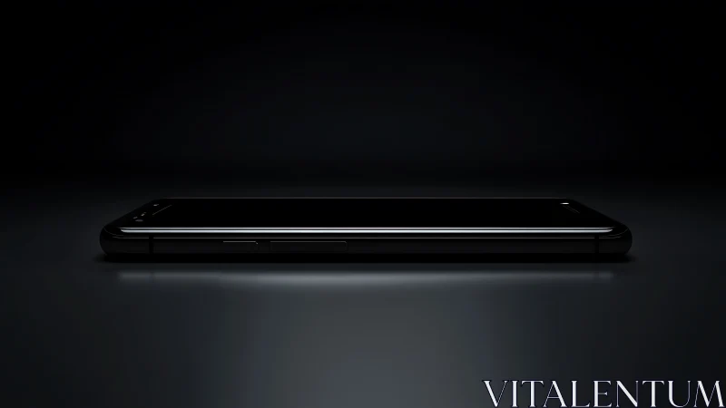 Sleek Black Smartphone Glowing With Modern Promise