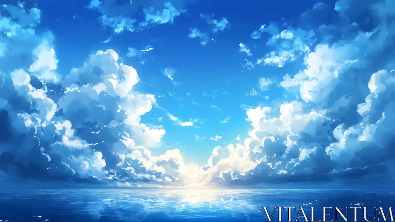 Stratocumulus cloud masses frame high-dynamic-range ocean sunrise