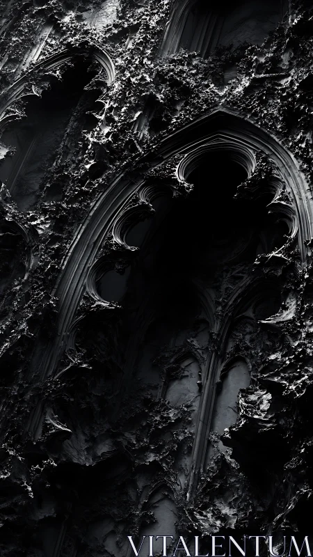 Gothic shadows cradling crumbled stone and secret arches.