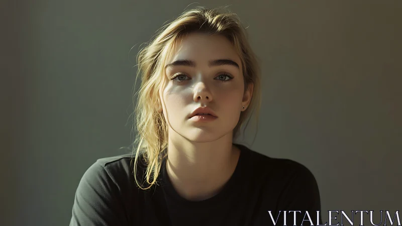 Soft daylight pauses on a quiet, contemplative portrait