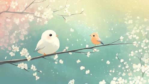 Two feathered hearts perched on possibility.