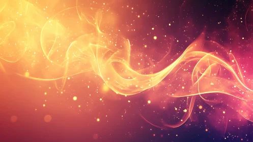 Glowing Waves of Light Dance Across a Cosmic Sky.